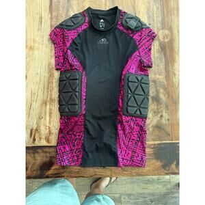 Adidas Men's Pink Techfit Padded Compression Charged Shirt Size Small